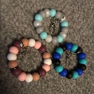 Colorful Beaded Keychain Set